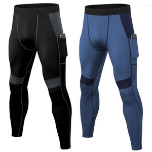 Pantaloni da uomo Leggings sportivi Pocket Gym Jogging Sweat Male Long2023