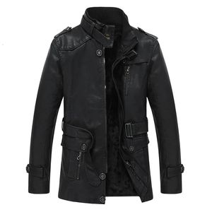 Pelliccia da uomo in ecopelle Giubbotti Autunno Casual Moto PU Giacca Biker Cappotti Marchio di abbigliamento Lungo in pile Uomo 231219