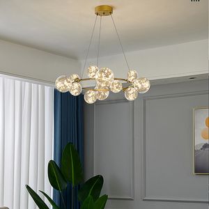 Nordic LED Pendant Lights Fashion Lamps for Kitchen Living Room Bedroom Glass Ball Pendant Lamp Indoor Decoration Lighting