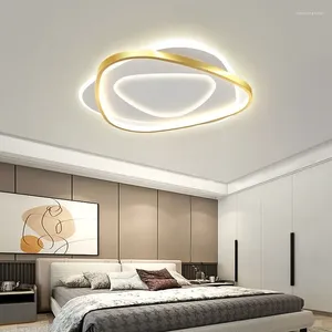 Ceiling Lights Minimalist Ultra Thin LED Lamps Surface Mounted Panel Light El Bedroom White Three Color Dimming