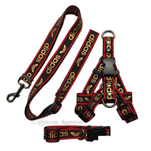 Dog Collars Leashes Collar Set 2.5cm Luxury Leash Classic Bronzing Letter Pet Nylon Car Seat Belts Designers Designers for Small L otu0z