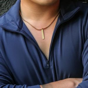 Pendant Necklaces Simple Chain With Stick Necklace For Men Trendy Daily Chains Accessories On The Neck 2024 Fashion Jewelry Male Boy Gifts