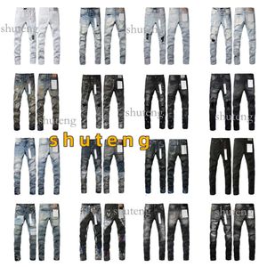 Projektant dżinsów fioletowe dżinsy High Street Ksubi Hip Hop Ripped High Street Brand Patch Hole Denim prosta moda 8333