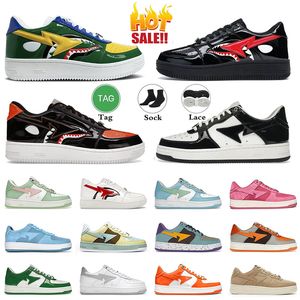 TOP bapestasK8 Designer Sta Casual Shoes Sk8 Low Men Women Camo Combo Red Pastel Green Abc Camo Camouflage Skateboarding Sports Bapely Sneakers Trainers Outdoor