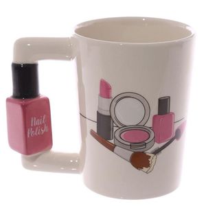 Ormit Creative Ceramic Occs Girl Tools Beauty Kit Prevals Plain Dailding Health Tea Coffee Cup Cup Figuredized Coups for Women Gift C19041268B