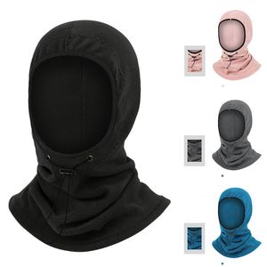 Cappello sportivo per adulti Sport all'aria aperta Copricapo antivento Inverno in pile Mantieni la testa e il collo caldi Maschera da sci per uomo Donna Rosa Nero Grigio Blu