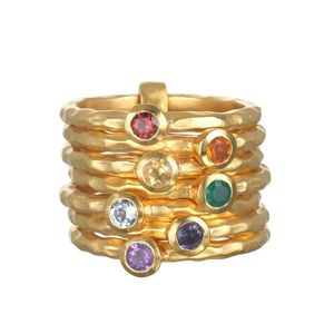 Anéis de banda Vintage Byzantium Estilo Colorido Semi Gemstone CZ Anel de Banda de Dedo para Mulheres Grécia Designer Mão Martelada Jóias Finas 231218