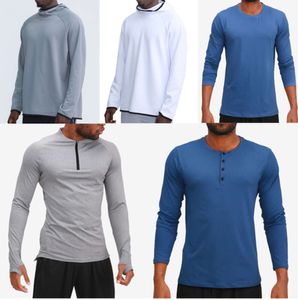 Abbigliamento da uomo felpe con cappuccio magliette yoga felpa con cappuccio maglietta lulu Sport sollevamento fianchi indossare collant elastici fitness lululemens66786