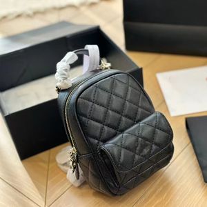 Fashion Cowhide plaid pattern classic designer backpack Women's Mini channel Backpack Leather Shoulder Bag 5A Handbag Luxury Chain Mobile Phone Bag Book Bag