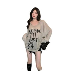 Real Shot~large Size Women's Printed Hoodie with American Design Sense, Niche Loose Long Sleeved Sun Protection Top