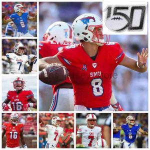 NCAA SMU Mustangs College Football Trikots 83 Kylen Granson Trikot 16 Courtland Sutton 17 Emmanuel Sanders Eric Dickerson Trikots Benutzerdefinierte Sti