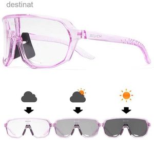 Sonnenbrille SCVCN Photochrome Sport-Sonnenbrille, Fahrradbrille für Herren, Mountainbike, MTB, Fahrrad, Rennrad, Fahrradbrille, UV400, Damen, Fahren, L231219