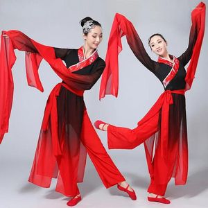 Stage Wear Traditional Chinese Folk Dance Costume Classical Yangko National Women Umbrella Fan Show Performance