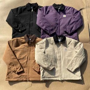 Herrjacka kappa mode märke carhart j97 carhatjackets jackor detroit vintage canvas tungvikt tungt arbetskläder med bomull multi färg utländsk handel ypkt