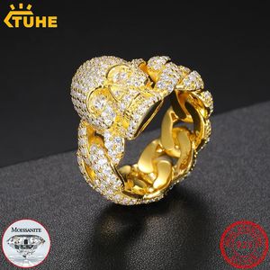 Anéis de casamento unissex clássico estilo simples esqueleto 925 anel homens hip hop jóias pavimentar anel moda rock presente 231218