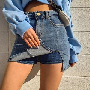 Elbiseler Kadın Şortları 2020 Yaz Yeni Highelastik Moda Günlük Vahşi Bölünmüş Denim Kısa Etek Pantolon Kore Yüksek Bel Xs Jeans