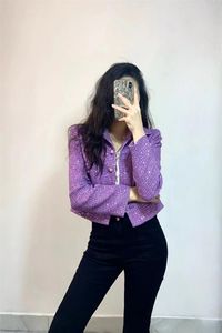 Chan CCC Sequins السترات النسائية معطف جديد معاطف مصممة سترات للنساء للنساء مصممة ملابس النساء شتاء سترة النساء سلاسل تويد سترة هدية عيد الميلاد