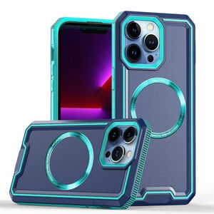 Powerful Drop Protection Magnetic Case for iPhone 15 Pro Max 11 12 13 Pro 14 Plus Defender 2in1 Hybrid Shockproof Cover Cases Factory Price 400pcs