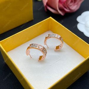 Mens Hoop Earrings Designer för kvinnor Luxury Jewelry Diamond Love Earring F Studs 925 Silver Small Hoops Designers Accessories Wit261b