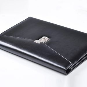 Arkivering av leveranser A4 Dokumentfilmapp med Lock Padfolio Fichario Lösenordsbildapell Organzier Executive Cabinet PU Leather Office Manager Bag 231219