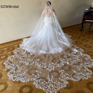 Gioielli per capelli da sposa Arrivo Bianco Avorio Velo da cattedrale Accessori da sposa da sposa Boda Voile marie Veli da sposa 231219