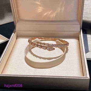 Vj0e Charm Bracelets Fashion Gold Designer Serpentine Bangle for Women Diamond Rose Silver Adjustable Bracelet Men Jewelry Gifts