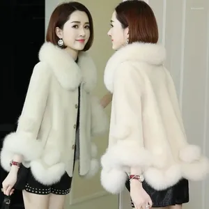 Zxryxgs pele feminina zxryxgs 2024 outono inverno temperamento elegante moda casacos premium casaco falso gola coreana jaquetas femininas