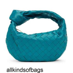 venetassbottegass Borse Designer Donna Pelle di agnello Blu Mini Jodie Borsa a mano in vera pelle cy