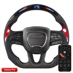 Car LED Performance Steering Wheel Fit for Dodge Charger Challenger SRT Hellcat Durango Real Carbon Fiber