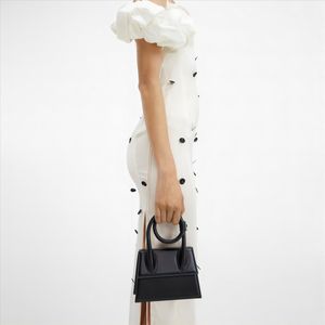 Designerska torba na ramię z zwiniętą skórzaną górną rączkę z długim zdejmowanym paskiem luksusowy oryginalny skórzany torba moda