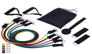 Paski oporowe 11pcsset Pull Rope Fitness Ćwiczenia lateksowe rurki pedały trening treningowy nadwozie joga 7 kwietnia 7598535