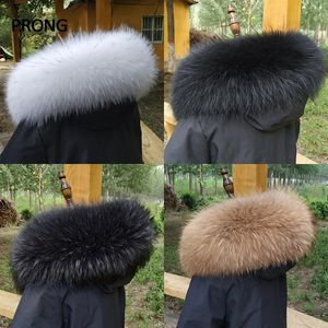 Sciarpe Vera Pelliccia di Procione Collo Per Il Cappotto Invernale Cappuccio Decor Furry Donna Uomo Scialle di lusso Caldo Sciarpa di Grandi Dimensioni 231218