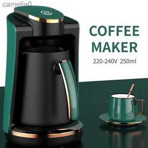 Kaffebryggare hushåll automatiska kaffebryggare varm mjölk kopp turkisk kaffemaskin eu plug 220v italienska mocka kaffe potelektriskt kaffe 250mll231219