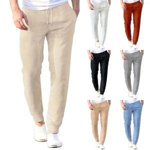 Мужские брюки, облегающие клетчатые повседневные спортивные штаны для бега, высокий комфорт для мужчин, удобные мужские брюки из пены с эффектом памяти