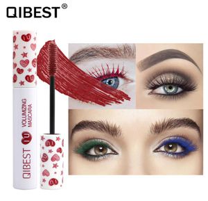 Colored Mascara Red Maroon Eye Makeup Cosplay Mascaras QI Volume Curling Lengthening Eyelash Eyes Make up6079401