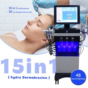 Hydro ansiktshydro Microdermabrasion Skin Vaccum Device Ultraljud Diamant Peeling Treatment Bio-Lifting Hydra Care Equipment