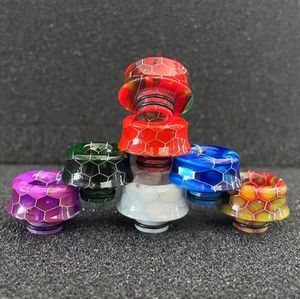 Ultimi 2 stili 510 Drip Tips in resina Bocchino colorato a foro largo per sigari di sigarette Atomizzatori per serbatoi Strumento per accessori per fumatori