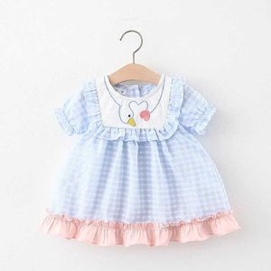 Mädchen Kleider Kleinkind Mädchen Prinzessin Kleider Sommer Mode Cartoon Gestickte Kurzarm Niedliche Kleidung Kinder Kleid Kleidung Baumwolle