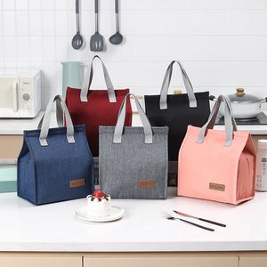 Picnic bento insulated bag student portable lunch bag hand-held Oxford cloth bento bag storage bag P203