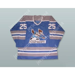 カスタムAki Berg 25 Edmonton RoadRunners Light Blue Hockey Jersey New Top Stitched S-M-L-XL-XXL-3XL-4XL-5XL-6XL