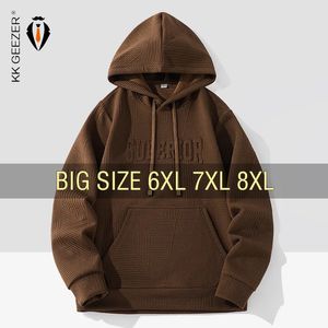 Mens Hoodies Moletons Homens Com Capuz Oversized 6XL 7XL 8XL Plus Size Full Length Pullovers Primavera Outono Manga Longa Esportes Streetwear 231218