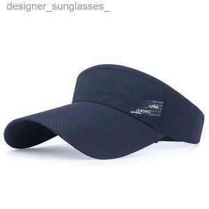 Visiere Mode Sommer Sport Outdoor Sonnenhüte Große Krempe Leere Top Baseball Cs Schnell Trocknende Hüte für Frauen Männer Golf hutL231219