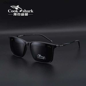 Sunglasses Cook Shark polarized sunglasses men's sunglasses women's UV protection driving special color-changing glasses trend personalityL231219