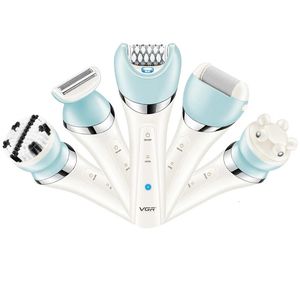 Original vgr 5in1 mulheres depilador barbeador elétrico perna corpo depilação molhado seco senhora bikini trimmer removedor axilas 231220