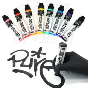 1pcs Graffiti تدفق القلم الزيتي الدائري رأس 10 مم توقيع الشارع علامة الطلاء الاكريليك علامة ماء DIY Art Painting 231220