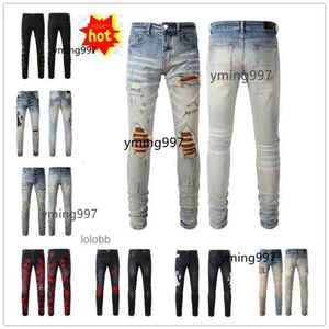 Hål 2024 byxor nya byxor ankomster denim amari amirl coolguy amirlies designer am jeans amis imiri jean amiiri cyklist mens man lyxkläder ushj