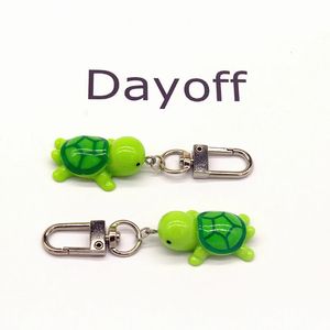 Bag Parts Accessories 1pc Resin Cute Green Turtle Keychain Key Ring For Women Men Funny Creative Cartoon Simulation Animal Car 231219