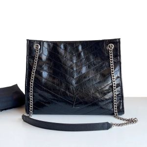 Lyx niki shopping kvinnor läderkoppling underarmsäck högkvalitativ herr utdoor designer hand väska lady kedja crossbody väskor mode axel tote weekend shop väska