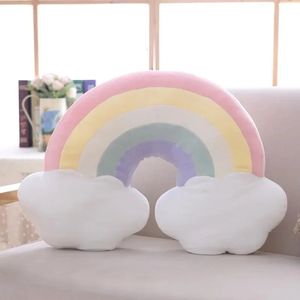 Carino Arcobaleno Cuscini Serie Cielo Nuvola Stella Luna Peluche Cuscino Corona Colorata Cuscino Divano Decorazione Della Casa Farcito Giocattolo Regalo 231220