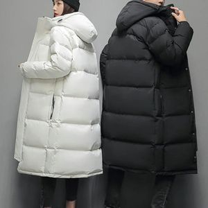 冬の男性暖かい厚いジャケットコートメンズフード付きブラックゴールドのパフジャケットメンカジュアルウインドプルーフパーカー231220
